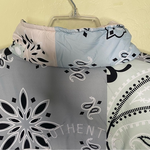 Paisley Print Oversized Puffer Jacket Streetwear Nwot Size XL - Picture 7 of 14